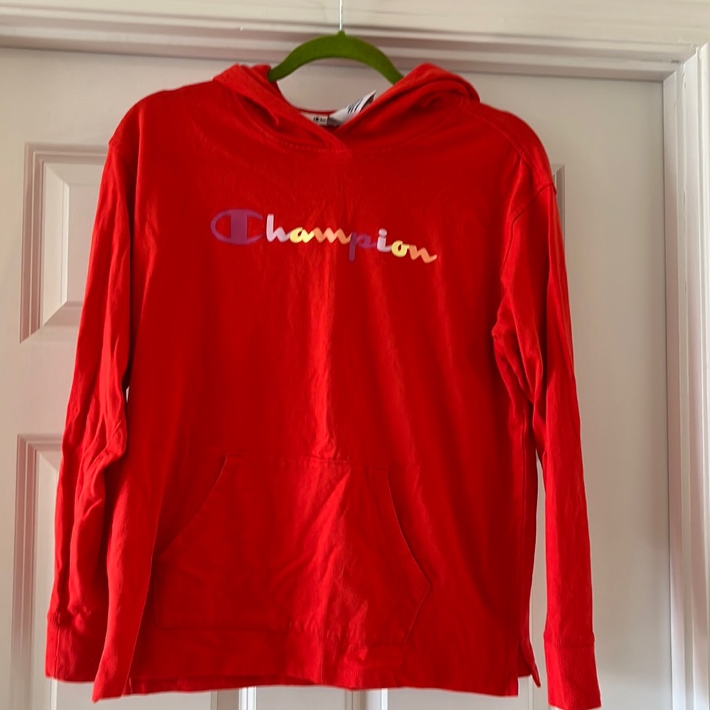 Champion hooded long sleeve shirt